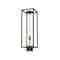 Z-Lite Dunbroch 1 Light Outdoor Post Mount Fixture, Deep Bronze + Outdoor Brass & Clear 584PHBS-DBZ-OBS - alternate 1